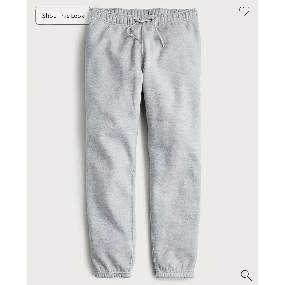 J. Crew Tall heritage 14 oz. fleece sweatpant in Heather Grey NWT Medium Tall